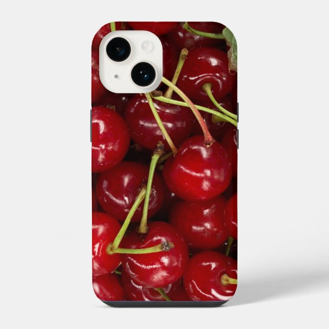 Juicy Red Cherries iPhone Hülle (Rückseite)