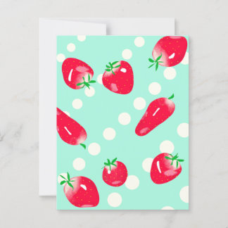 Juicy Red Strawberries Postcard (Mint) Postkarte