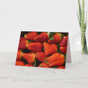 Juicy Red Strawberries, unbedruckt innen Karte