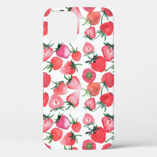 Juicy Red Strawberries Wasserfarben Muster Case-Mate iPhone Hülle