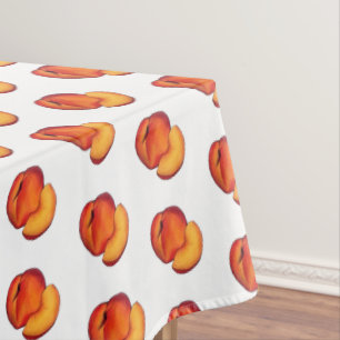 Juicy Ripe Summer Peach Georgia Pfirsiche Obst Tischdecke