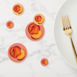 Juicy Ripe Summer Peach Pfirsiche Stone Frucht Konfetti