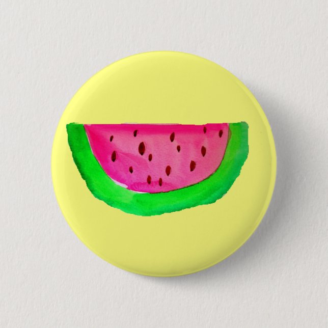 Juicy rosa Wassermelone Button (Vorderseite)