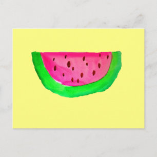 Juicy rosa Wassermelone Postkarte