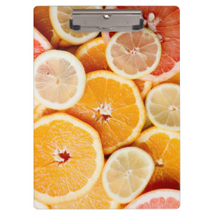 Juicy Sliced Citrus Fruits Klemmbrett