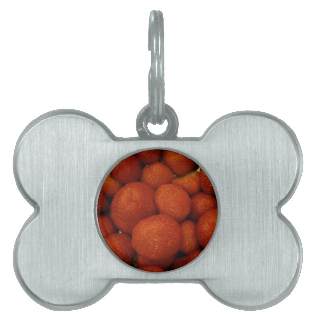 Juicy Strawberries Pet Tag Tiermarke (Vorderseite)