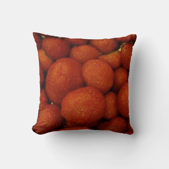Juicy Strawberries Pillow Kissen (Vorderseite)