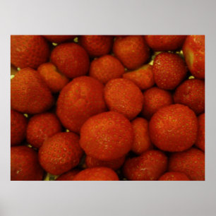 Juicy Strawberries Print Poster
