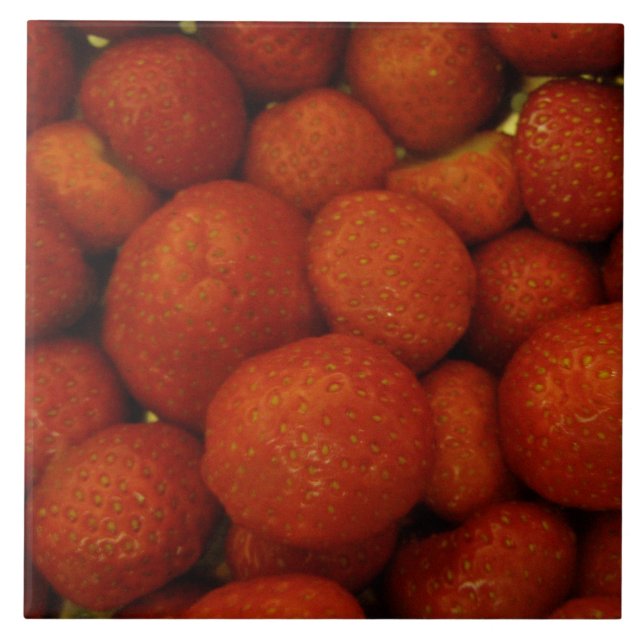 Juicy Strawberries Tile Fliese (Vorderseite)