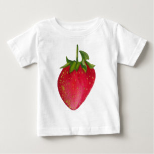 Juicy Strawberry Frucht Aquarell Makro Kunst Baby T-shirt