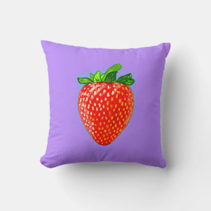 Juicy Strawberry im Pop Art Style Kissen