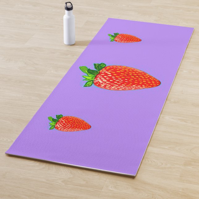 Juicy Strawberry im Pop Art Style Yogamatte (Beispiel)