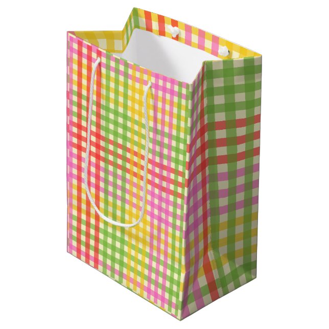 JUICY STRIPE Wrapping Paper Mittlere Geschenktüte (Vorderseite Schrägansicht)