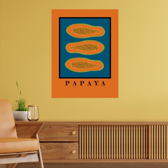 Juicy Trio Papaya Orange Poster (Wohnzimmer 2)