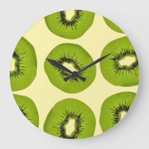 Juicy Tropical Fruits: Lebhafter Sommer Große Wanduhr