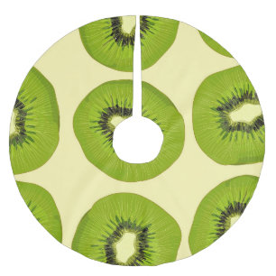 Juicy Tropical Fruits: Lebhafter Sommer Polyester Weihnachtsbaumdecke