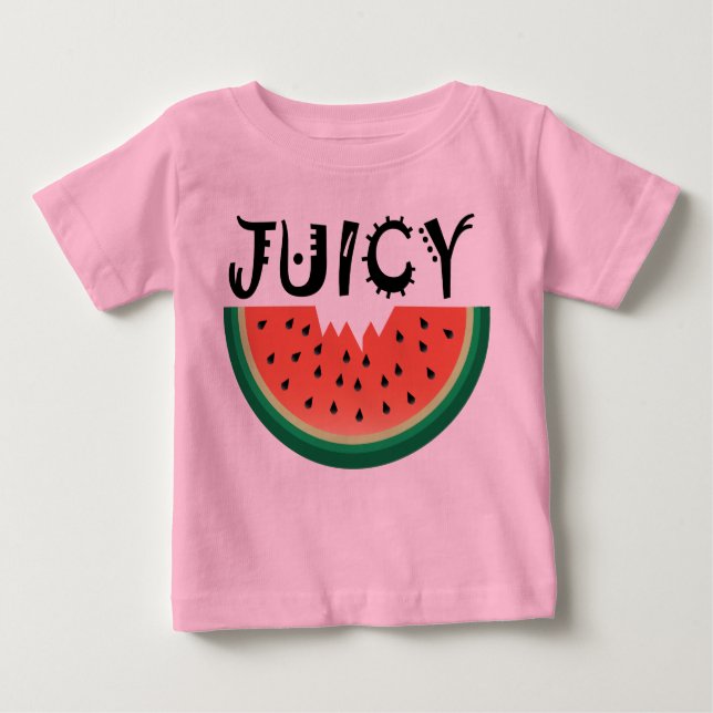 Juicy Watermelon - Baby Fine Jersey T - Shirt (Vorderseite)