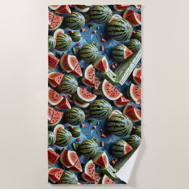 Juicy Watermelon Design 2 Strandtuch (Vorderseite)