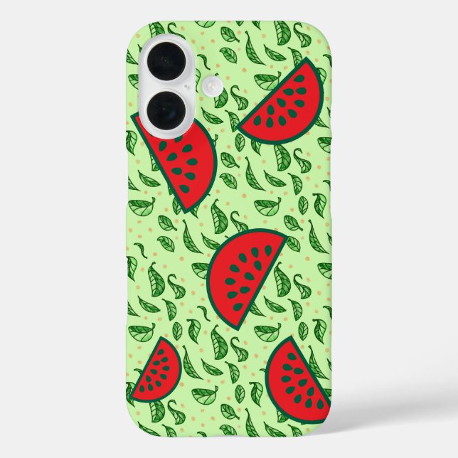 Juicy Watermelon & Leaf Case-Mate iPhone Hülle (Rückseite)
