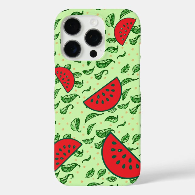 Juicy Watermelon & Leaf Case-Mate iPhone Hülle (Rückseite)