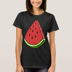 Juicy Watermelon Slice Wedge Fruit Graphic Hallowe T-Shirt