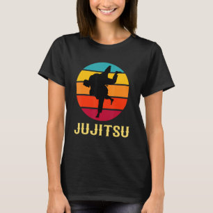 Jujitsu Vintag Sunset Martial Arts Style T-Shirt