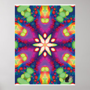 Juju Kinetic Collage Kaleidoscope Poster