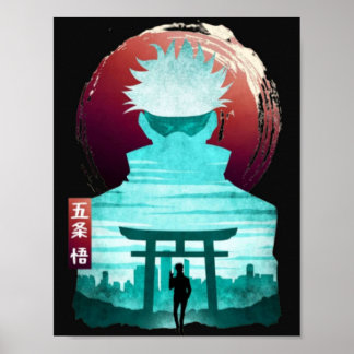 jujutsu kaisen anime kawaii sukuna gojo satoru poster