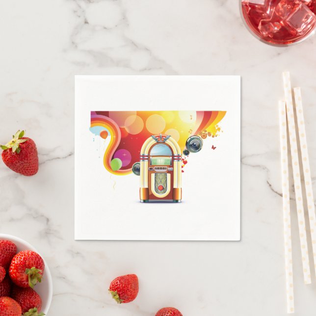 Juke Box Music Paper Napkins Serviette (Beispiel)