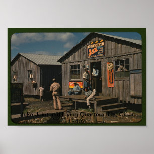 Juke Joint and Living Quarters, Fla Circa 1940er Poster
