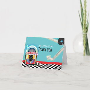 Jukebox Dance Party Sock Hop 50er Jahre Dankeschön Dankeskarte