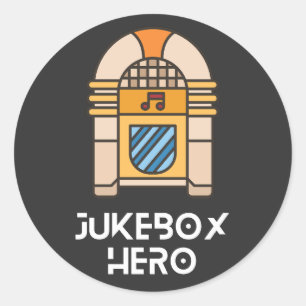 Jukebox-Held Runder Aufkleber