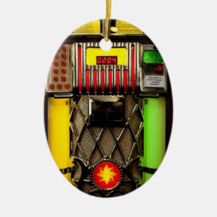 Jukebox Keramik Ornament