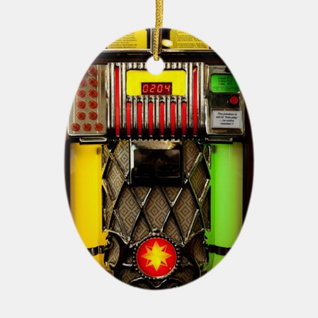 Jukebox Keramik Ornament (Vorne)