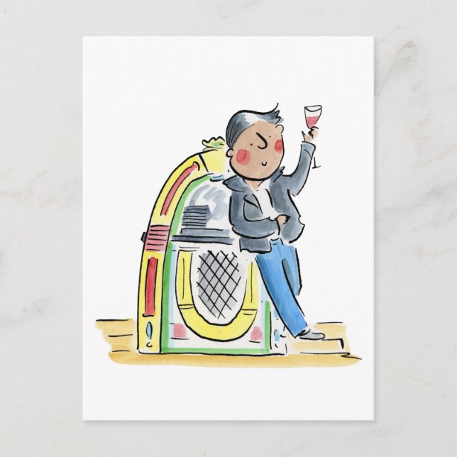 Jukebox Postkarte (Vorderseite)