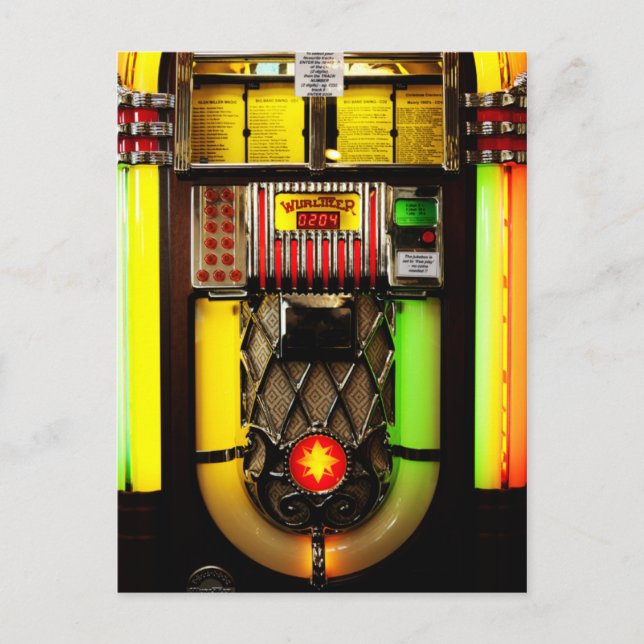 Jukebox Postkarte (Vorderseite)