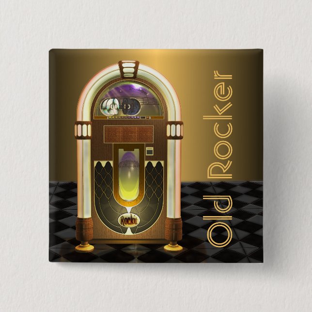 Jukebox-Quadrat-Tasten Button (Vorderseite)