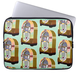 Jukeboxen Retro Minze Spaß Kunst Muster Swanky  Laptopschutzhülle