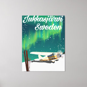 Jukkasjärvi Schweden Nordlichter Urlaubsposter Leinwanddruck