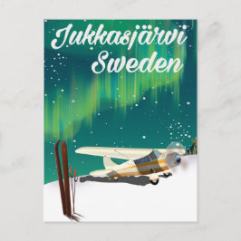 Jukkasjärvi Schweden Urlaubsposter Nordlichter Postkarte