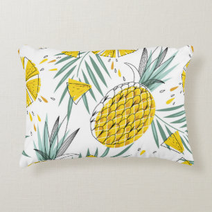 Juky Ananas: Vintages, helles Muster. Dekokissen
