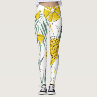 Juky Ananas: Vintages, helles Muster. Leggings