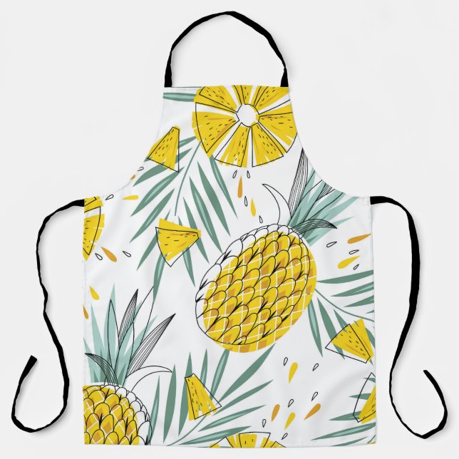 Juky Ananas: Vintages, helles Muster. Schürze (Vorderseite)