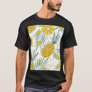 Juky Ananas: Vintages, helles Muster. T-Shirt