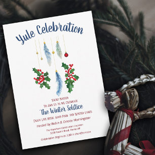 Jul-Boho-Federn Winterflor Solstitium Einladung