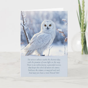 Jul-Wintersonnenwende mit Schneeeule und Spiritual Karte