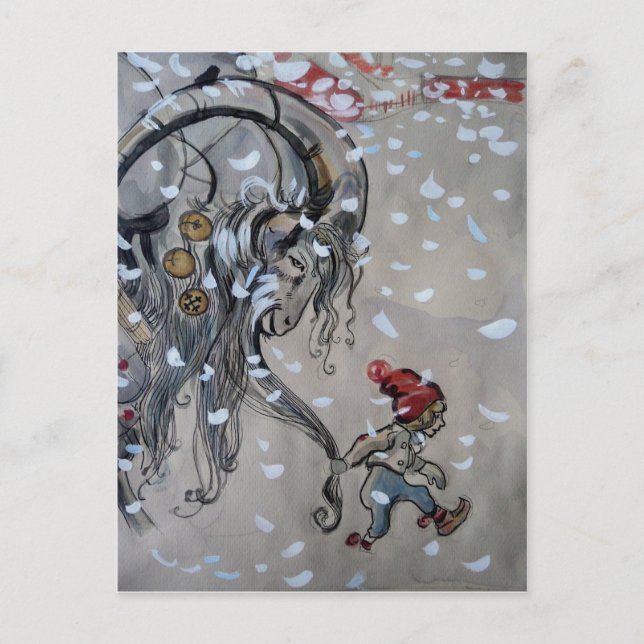 Julbacken (Weihnachten Ziege) Studie 1911 Postkarte (Vorderseite)