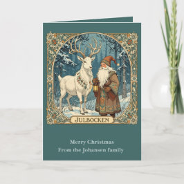 Julbock und Jultomten Skandinavischer Julbock Karte