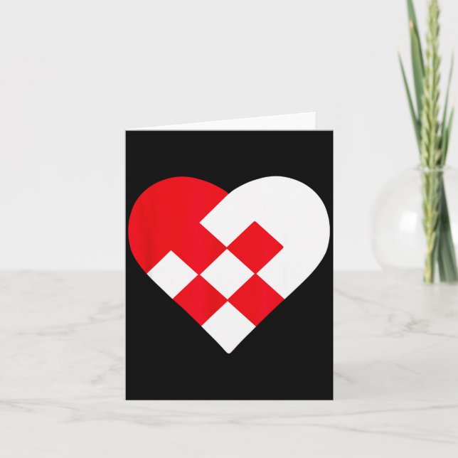 Julehjerte Danish Pleated Christmas Hearts  Karte (Vorderseite)