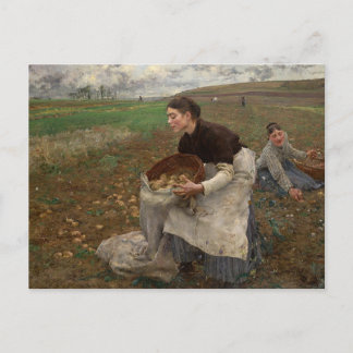 Jules Bastien-Lepage - Oktober Postcard Postkarte